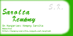 sarolta kempny business card